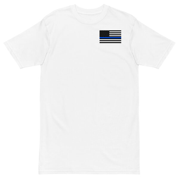 Men’s Thin Blue Line premium heavyweight tee - Image 4